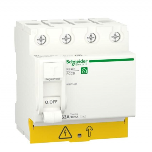 Выключатель дифференциального тока Schneider Electric RESI9 R9R51463 4P 63А тип AC