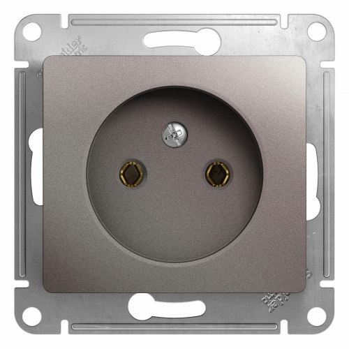 Механизм розетки Schneider Electric Glossa GSL001241 одноместный без заземления платина