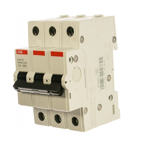Выключатель автоматический модульный ABB Basic M 3п C 32А 4.5кА BMS413C32 2CDS643041R0324
