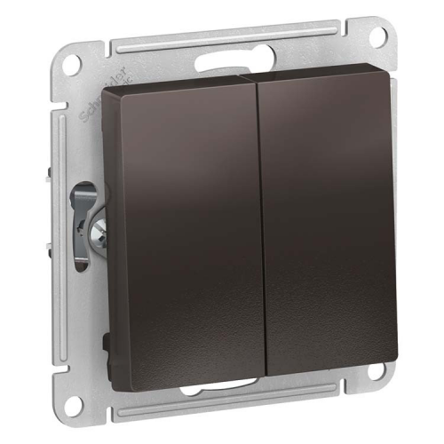 Механизм переключателя Schneider Electric AtlasDesign ATN000665 двухклавишный мокко