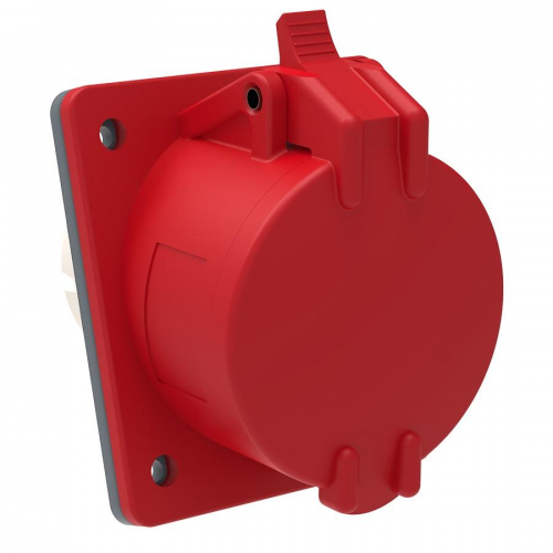 Розетка встраиваемая IEK ССИ-424 32А-6ч/380-415В 3Р+PЕ IP44 Magnum PSN42-032-4 красная