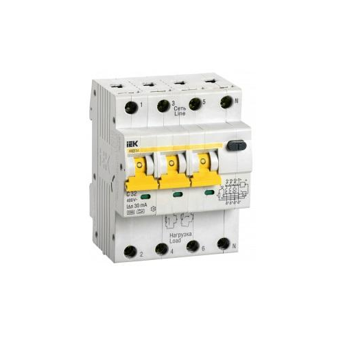 Автоматический выключатель дифференциального тока IEK АВДТ34 C32 MAD22-6-032-C-30