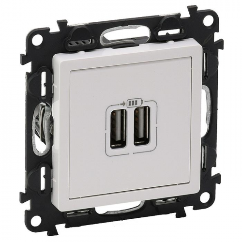 Механизм USB розетки Legrand Valena Life 753412 двойной белый
