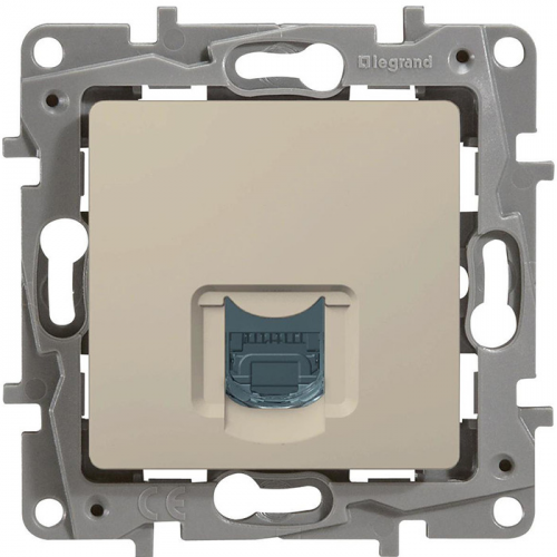 Механизм телефонной розетки Legrand Etika 672340 RJ11 проходной одноместный Слоновая кость