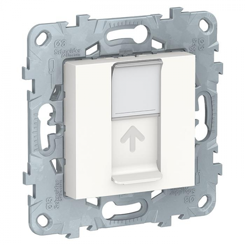 Механизм компьютерной розетки Schneider Electric Unica New NU541118 RJ45 оконечный одноместный белый