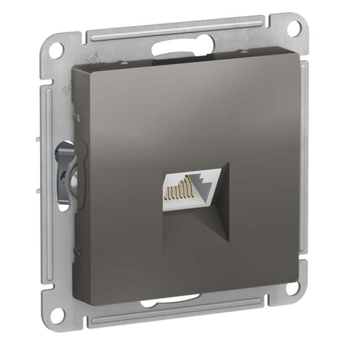 Механизм компьютерной розетки Schneider Electric AtlasDesign ATN000983 RJ45 одноместный сталь