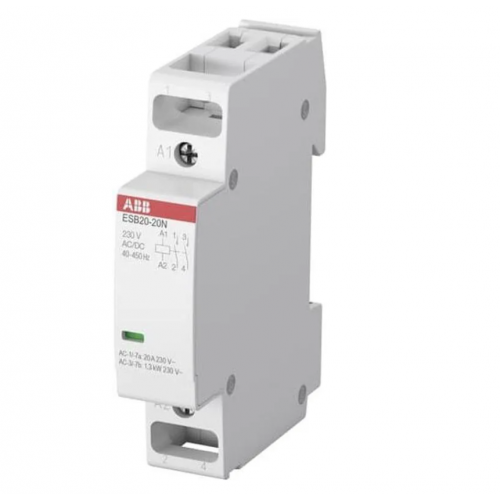 Контактор модульный ABB ESB20-20N-06 (20А АС-1 2НО) 230B AC/DC 1SBE121111R0620