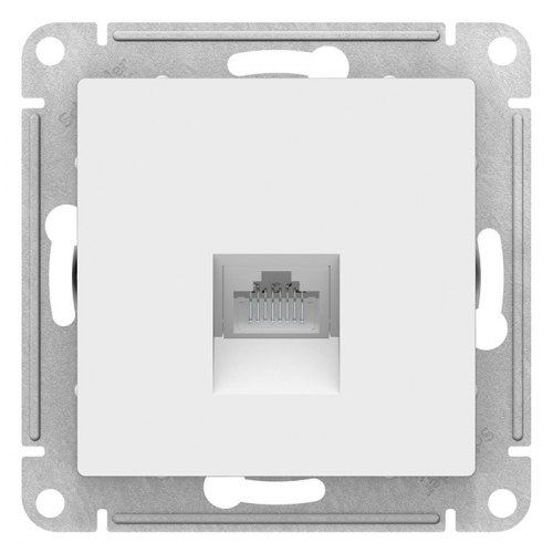 Механизм компьютерной розетки Schneider Electric AtlasDesign ATN000183 RJ45 оконечный одноместный белый