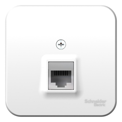 Розетка компьютерная Schneider Electric Blanca BLNIA045001 RJ45 одноместная с изолирующей пластиной белая