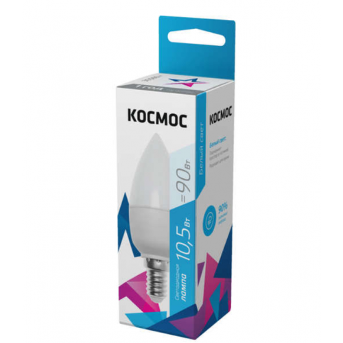 Лампа светодиодная Космос CN 10.5W 220V E14 4500K LkecLED10.5wCNE1445