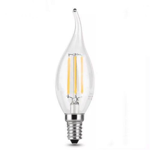 Лампа светодиодная Gauss Filament 7W 550lm 2700К Е14 LED cвеча на ветру