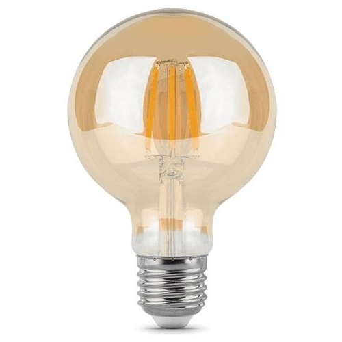 Лампа светодиодная Gauss 105802006 Filament G95 6W E27 Golden 2400К