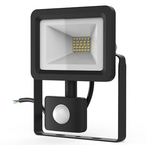 Прожектор светодиодный Gauss Elementary 628511320 с датчиком движения 20W IP65 6500К черный