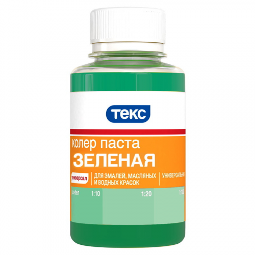 Колер-паста Текс Универсал №14 зеленая 0,1 л
