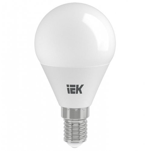 Лампа светодиодная IEK Eco G45 5W Е14 4000К