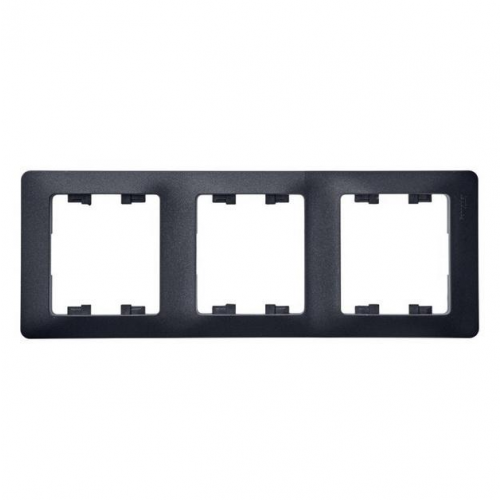 Рамка трехместная Schneider Electric Glossa GSL000703 антрацит