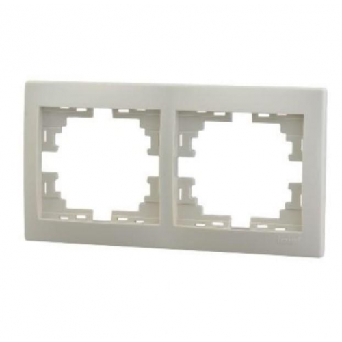 Рамка двухместная Lezard Mira 701-0300-147 крем