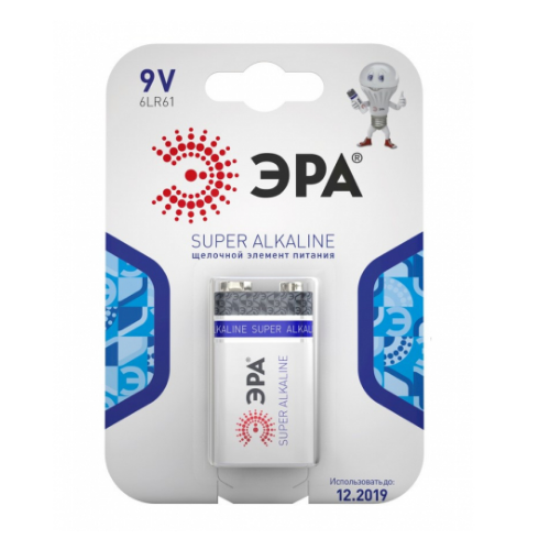 Батарейка алкалиновая Эра 6LR61 1 BL C0038445