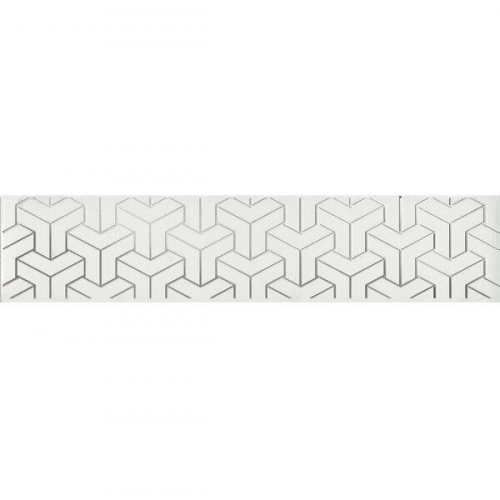 Бордюр керамический Kerama Marazzi AD/D569/6397 Ломбардиа белый 250х54 мм