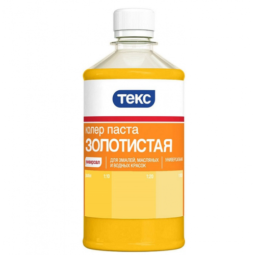 Колер-паста Текс Универсал №4 золотистая 0,5 л
