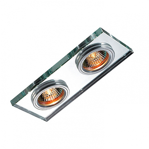 Светильник встраиваемый Novotech Mirror 369765 NT12 237 алюминий/зеркальный GX5.3 2х50W 12V