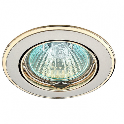 Светильник встраиваемый поворотный Novotech Crown 369105 NT09 266 никель/золото GX5.3 50W 12V