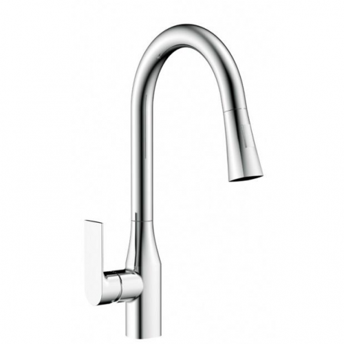 Смеситель для кухонной мойки Kaiser Linear 59044 хром с вытяжной лейкой