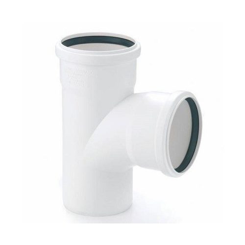 Тройник канализационный RAU-PP Rehau Raupiano Plus 110х110х110 мм 87 градусов max flow белый