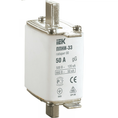 Плавкая вставка предохранителя IEK DPP10-025 ППНИ-33 габарит 00 25А