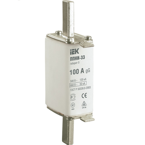 Плавкая вставка предохранителя IEK DPP20-100 ППНИ-33 габарит 0 100А