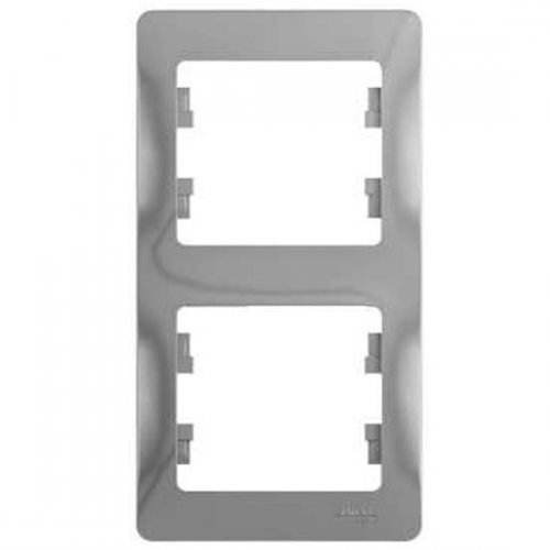 Рамка двухместная Schneider Electric Glossa GSL000306 алюминий
