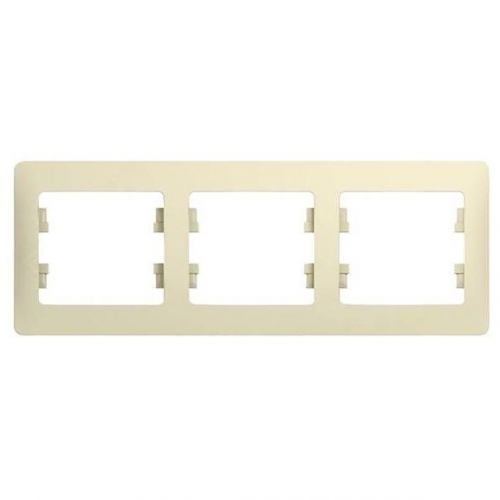 Рамка трехместная Schneider Electric Glossa GSL000203 бежевая