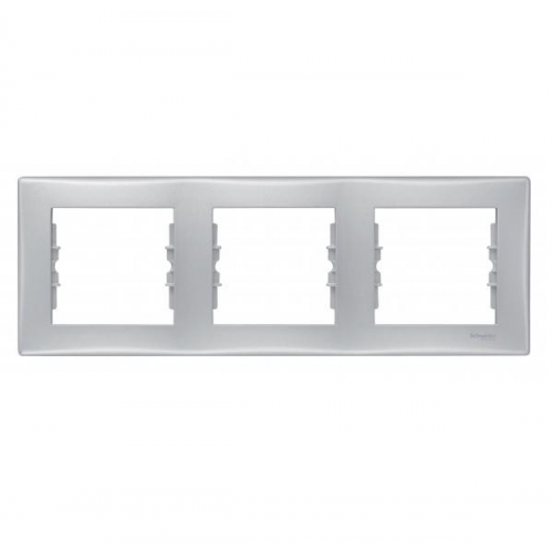 Рамка трехместная Schneider Electric Sedna SDN5800560 алюминий