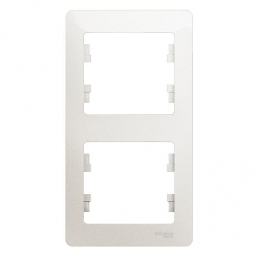 Рамка двухместная Schneider Electric Glossa GSL000606 перламутр