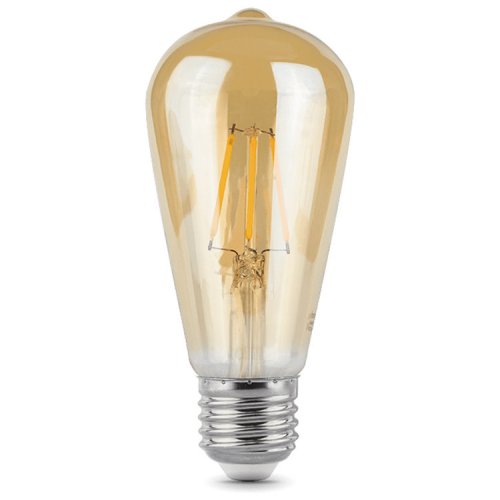 Лампа светодиодная диммируемая Gauss Filament ST64 E27 6W Gold 2400К 102802006-D