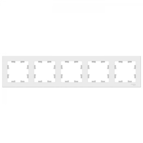 Рамка пятиместная Schneider Electric AtlasDesign ATN000105 белая