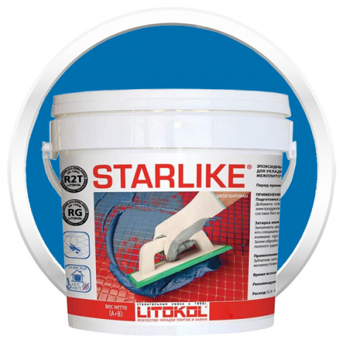 Затирка эпоксидная для швов Litokol Litochrom Starlike C.390 Artic blue 2,5 кг