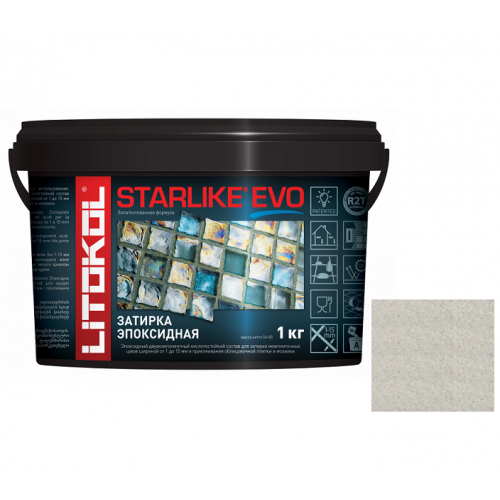 Затирка эпоксидная для швов Litokol Starlike Evo S.210 Greige серо-бежевый 1 кг