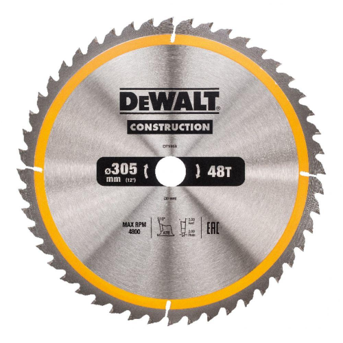 Диск пильный DeWalt Construct DT1959 305х30 мм 48 зубьев