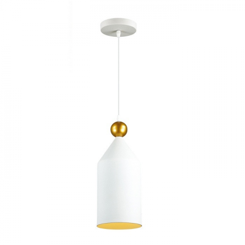 Светильник подвесной Odeon Light Bolli 4093/1 белый/золотой Е27 40W