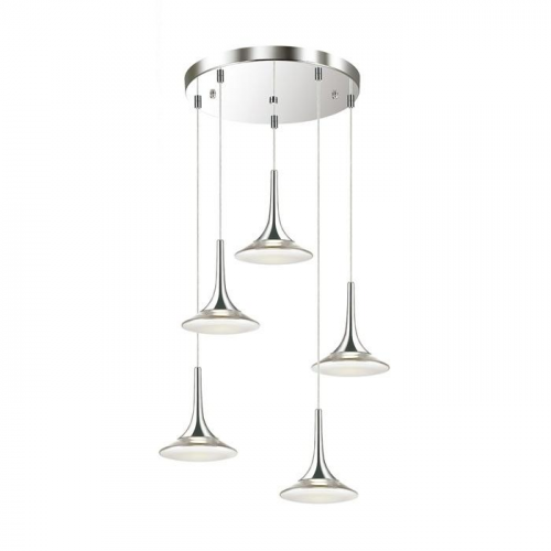 Светильник подвесной Odeon Light Fozzi 4096/5 хром/прозрачный GU10 5х50W