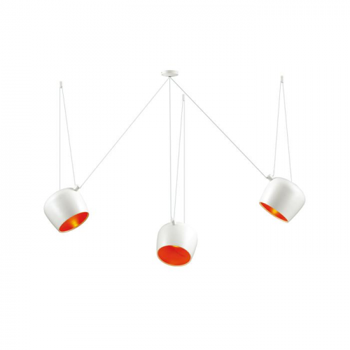 Светильник подвесной Odeon Light Foks 4103/3 белый/оранжевый E27 3х40W