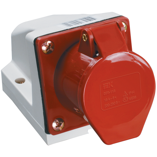 Розетка IEK ССИ-115 PSR12-016-5 16А 380В 3P+PЕ+N для открытой проводки