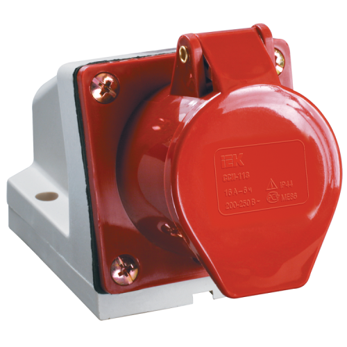 Розетка IEK ССИ-125 PSR12-032-5 32А 380В 3P+PЕ+N для открытой проводки
