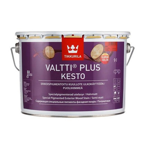 Лазурь фасадная Tikkurila Valtti Plus Kesto OPP полуматовая 9 л