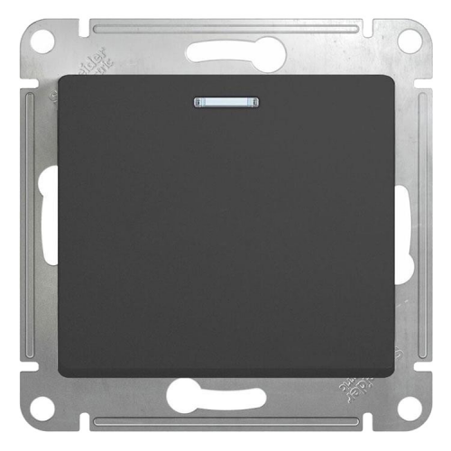 Выключатель встраиваемый Schneider Electric Glossa GSL000713 одноклавишный с индикатором антрацит