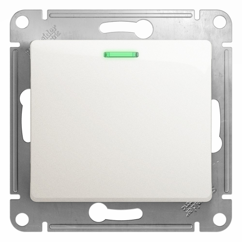 Выключатель встраиваемый Schneider Electric Glossa GSL000613 одноклавишный с индикатором перламутр