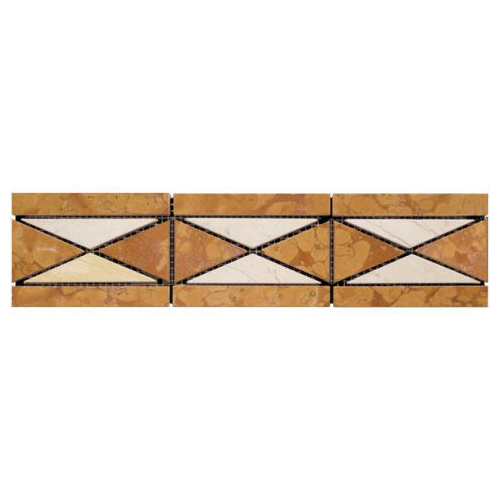 Мозаика из мрамора Natural Art Бордюр DS-200-4 200х75х8 мм