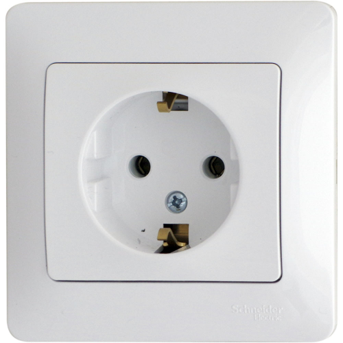 Розетка электрическая одноместная Schneider Electric Glossa GSL000142 белая