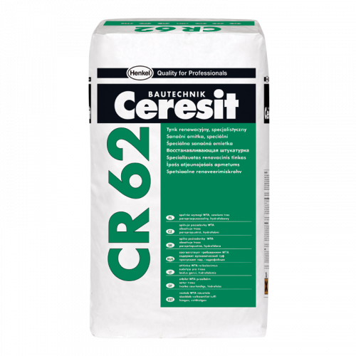 Ceresit CR 62 WTA, 20 кг, Штукатурка гидрофобная санирующая